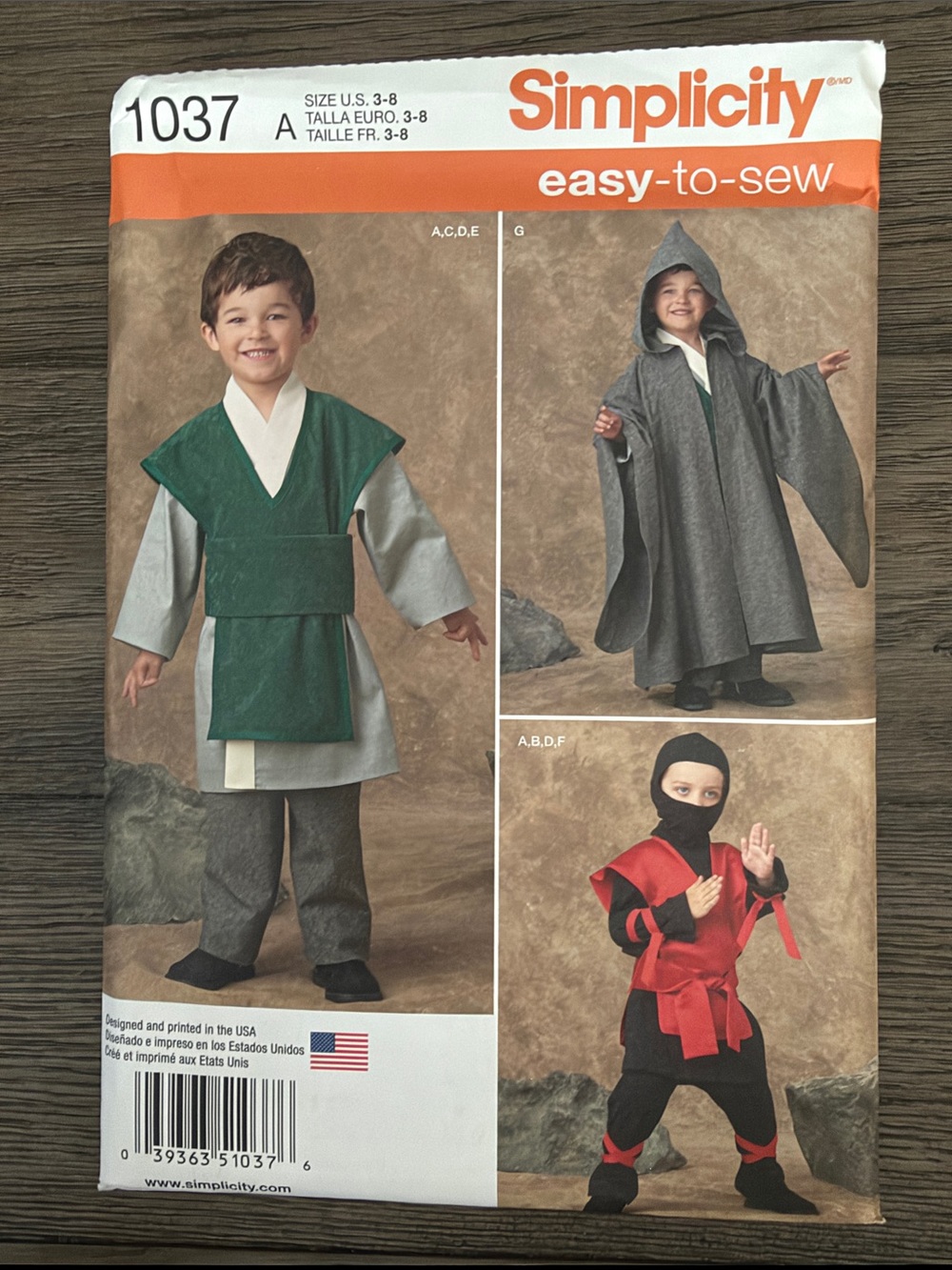 Simplicity 1037 Easy-to-Sew Children’s Costume Pattern 🎭 Size 3-8